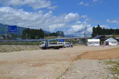 現場の状況 駒ヶ根市は右へ
